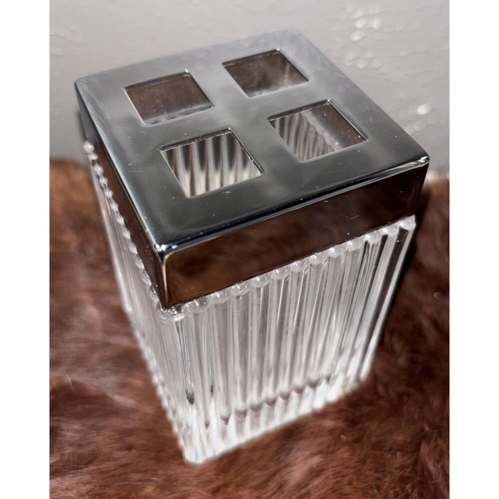 Ralph Lauren Chrome And Glass Holder